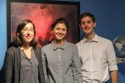 <div>
<div>Die Patzer-Preisträger 2016: Adriana Pohl, Sara Rezaeikhoshbakhat und Richard Teague</div>
</div>