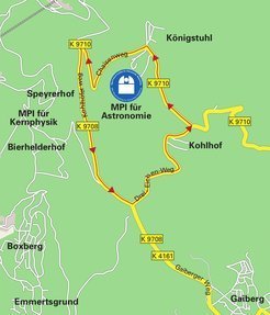 Einbahnstraßenregelung auf dem Königstuhl zum Tag der Offenen Tür am 21. Juni 2015