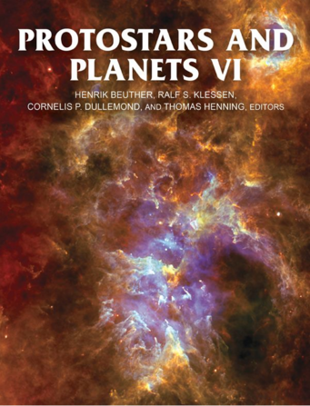 Vordere Umschlagseite des Buches "Protostars and Planets VI", erschienen bei der University of Arizona Press. Vordere Umschlagseite des Buches "Protostars and Planets VI", erschienen bei der University of Arizona Press.