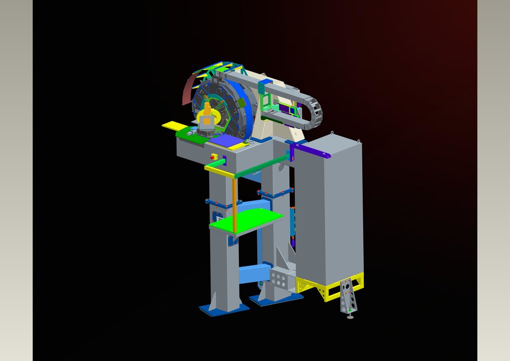 Computer-Modell des Wellenfrontsensor-Experiments "Pathfinder" für das Instrument LINC-NIRVANA. Dieses Gerät testet das richtige Zusammenspiel zwischen einem der originalen Wellenfrontsensoren des Instruments und demadaptiven Sekundärspiegel des Teleskops.