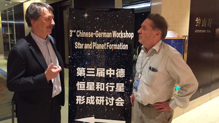 T. Henning and J. Schmitt (University of Hamburg) at the Chinese-German Workshop, 2015.