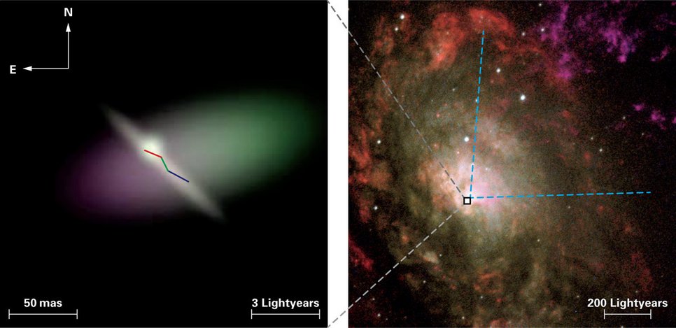 Bilder: Links: Konrad Tristram Rechts: NASA HST, News Release STScI-2000-37