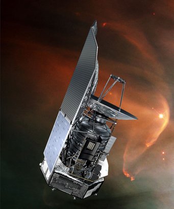 Abbildung 4: Das Weltraumteleskop HERSCHEL (künstlerische Darstellung) Abbildung 4: Das Weltraumteleskop HERSCHEL (künstlerische Darstellung)