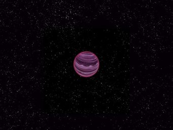 Abbildung 1:Künstlerische Darstellung des Einzelobjekts PSO J318.5-22, das eine Gruppe von Astronomen unter der Leitung von Michael Liu von der Universität Hawaii unter Beteiligung von Niall Deacon vom Max-Planck-Institut für Astronomie entdeckt hat. Der Planet besitzt sechs Mal soviel Masse wie der Jupiter und reist einsam, ohne Heimatstern durch das All – ein ideales Objekt für direkte Beobachtungen. Abbildung 1:Künstlerische Darstellung des Einzelobjekts PSO J318.5-22, das eine Gruppe von Astronomen unter der Leitung von Michael Liu von der Universität Hawaii unter Beteiligung von Niall Deacon vom Max-Planck-Institut für Astronomie entdeckt hat. Der Planet besitzt sechs Mal soviel Masse wie der Jupiter und reist einsam, ohne Heimatstern durch das All – ein ideales Objekt für direkte Beobachtungen.