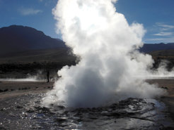 El Tatio geyser field in the northern Chilean Andes