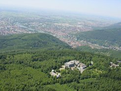 Abb. 1: Das MPI für Astronomie, versteckt im Wald auf dem Königstuhl.