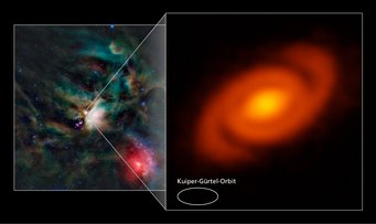 B. Saxton (NRAO/AUI/NSF); ALMA (ESO/NAOJ/NRAO); L. Pérez (MPIfR)