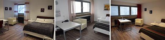 Guest rooms, interior views