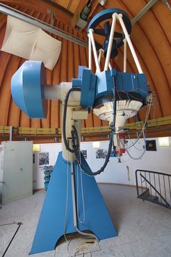 Das 70 cm KING-Teleskop ist häufige Station von MPIA-Führungen
Das 70 cm KING-Teleskop ist häufige Station von MPIA-Führungen