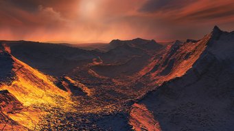 Künstlerische Darstellung der Oberfläche des Planeten "Barnard's Star b". Künstlerische Darstellung der Oberfläche des Planeten "Barnard's Star b".