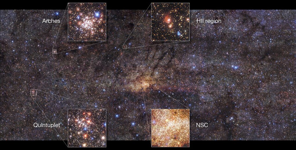 ESO Telescope Images Stunning Central Region of Milky Way, Finds Ancient Star Burst
