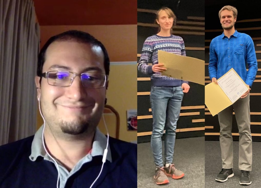 The Patzer-Award winners 2019. Michael Rugel, Daizhong Liu, Irina Smirnov-Pinchukova (from left).