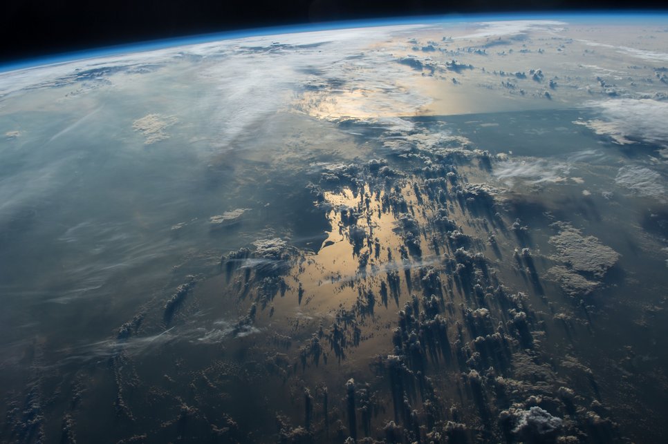 Oblique view of Earth from the International Space Station; June 3, 2016.