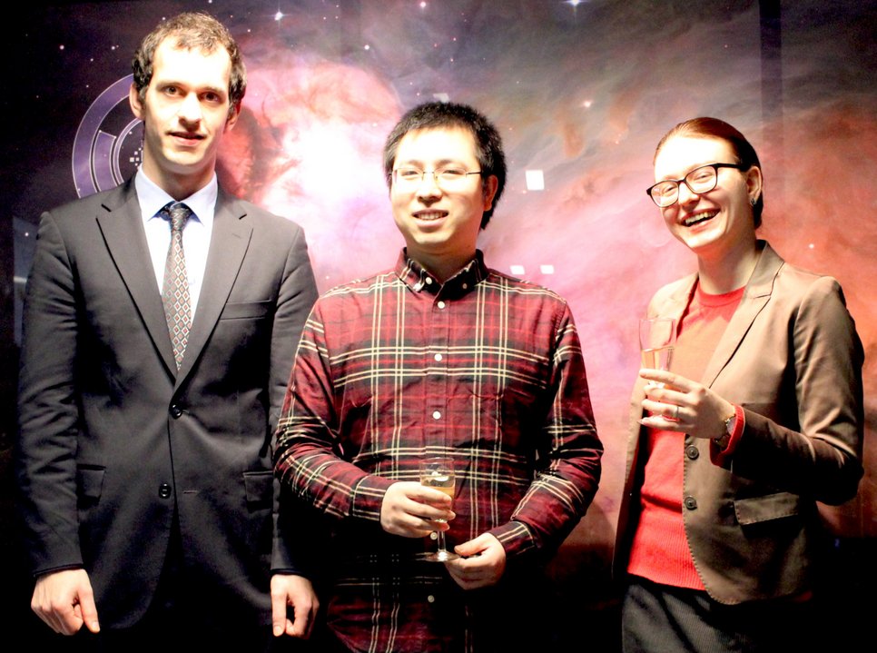Die Gewinner der Ernst Patzer-Preise 2019 (Michael Rugel, Daizhong Liu, Irina Smirnova-Pinchukova).