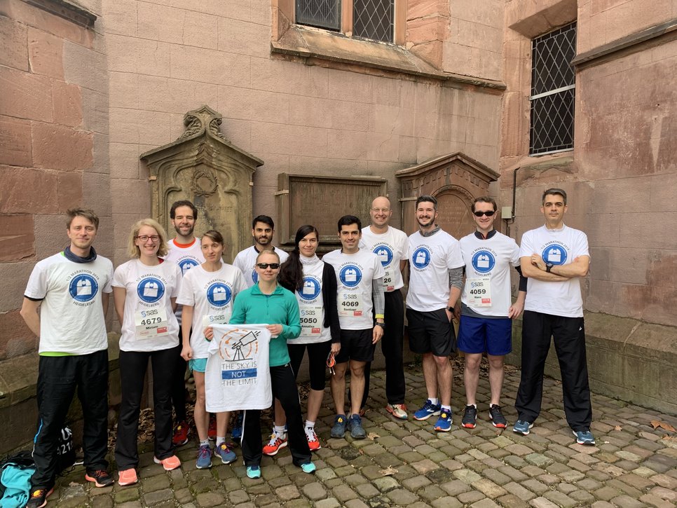 Teilnehmer*innen des MPIA am diesjährigen SAS-Halbmarathon in Heidelberg.