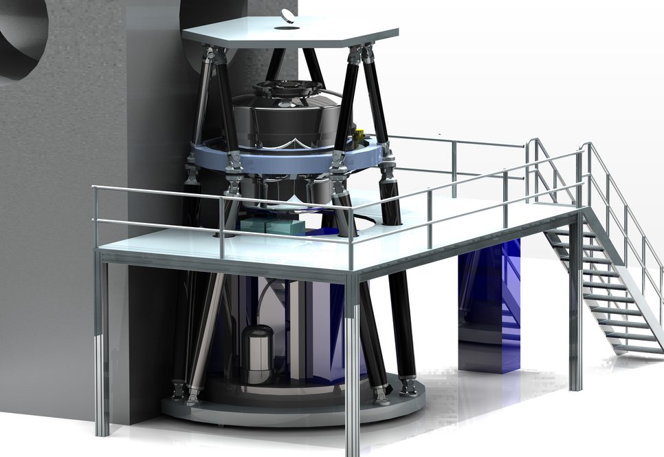 The MICADO instrument will be developed and built by a consortium of European institutes in collaboration with ESO. MICADO will be the first dedicated imaging camera for the giant new telescope E-ELT and will take the power of adaptive optics to the next level. This picture shows how the instrument will look when installed on the telescope.