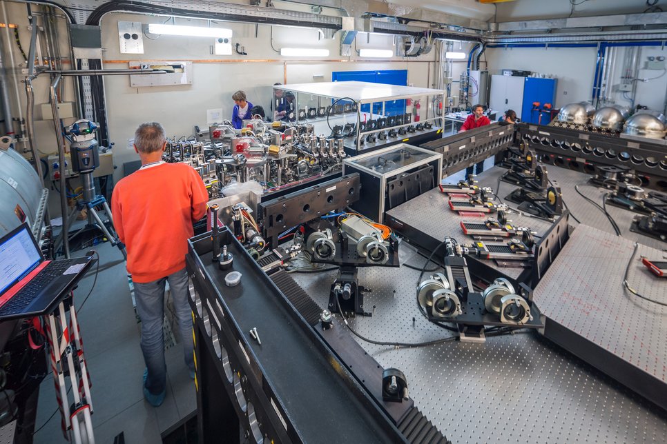 The very complex instrument MATISSE during installation at Paranal Observatory.