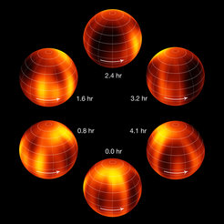 Figure 2: Surface map of Luhman 16B recreated from VLT observations (annotated)