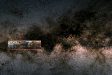 A gigantic lane made of raw material for new stars