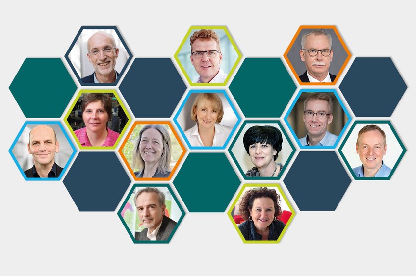 Hohe Fördergelder erhalten (von oben links nach unten rechts): Stuart Parkin, Hans Walter Rix, Ulrich Hartl, Nathalie Picqué, Elena Conti, Claus Ropers, Benjamin List, Natascha Förster Schreiber, Hannelore Ehrenreich,  Martin Beck, Dierk Raabe und Erin Schuman Hohe Fördergelder erhalten (von oben links nach unten rechts): Stuart Parkin, Hans Walter Rix, Ulrich Hartl, Nathalie Picqué, Elena Conti, Claus Ropers, Benjamin List, Natascha Förster Schreiber, Hannelore Ehrenreich,  Martin Beck, Dierk Raabe und Erin Schuman