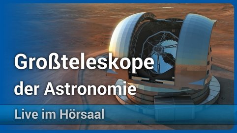 In his lecture, Thomas Henning presents the development of large telescopes. He also discusses the VLT (Very Large Telescope) and the James Webb Space Telescope.