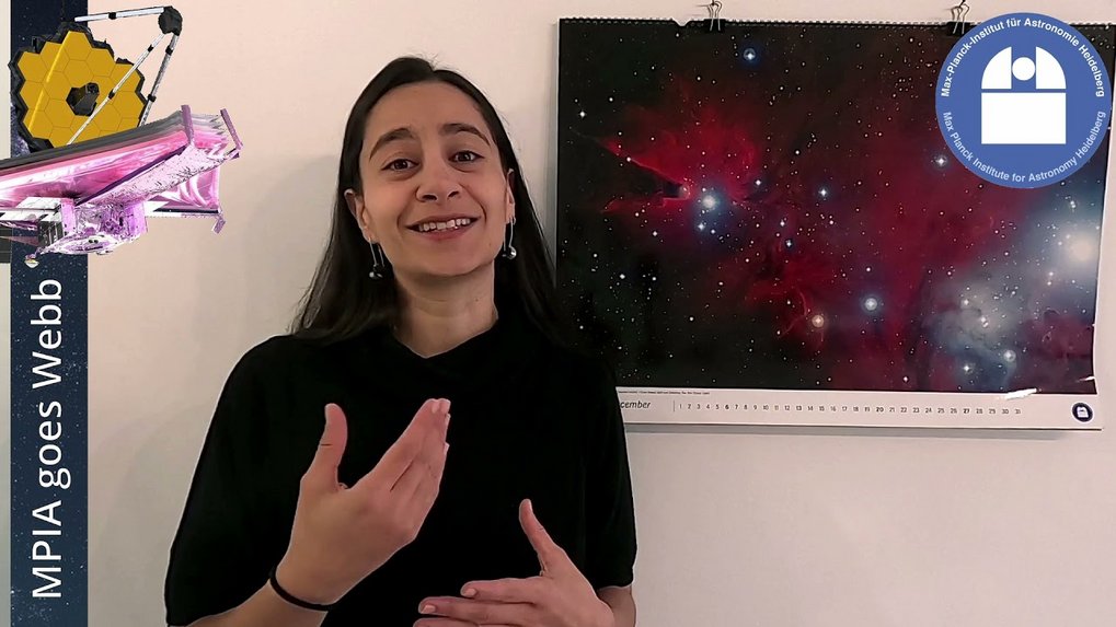 María Claudia Ramírez Tannus, Postdoc am Max-Planck-Institut für Astronomie, beschreibt ihre bevorstehenden Forschungsprojekte mit dem James Webb Space Telescope. Sie wird protoplanetare Scheiben untersuchen, d.h. Scheiben um Sterne, aus denen sich Planeten bilden werden. Insbesondere möchte sie solche Scheiben beobachten, die sich in extremen Umgebungen befinden, die repräsentativer für Sternentstehungsgebiete sind als alles, was bisher untersucht werden konnte.