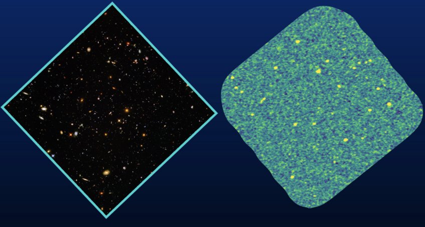 The MPIA-led ALMA large program ASPECS obtained 3D tomography of the molecular gas and dust content in the Hubble Ultra-Deep Field (UDF). Together with the unparalleled multi-wavelength database available for the UDF, this data helped constrain the accretion gas flows in the Cosmic baryon cycle. The MPIA-led ALMA large program ASPECS obtained 3D tomography of the molecular gas and dust content in the Hubble Ultra-Deep Field (UDF). Together with the unparalleled multi-wavelength database available for the UDF, this data helped constrain the accretion gas flows in the Cosmic baryon cycle.