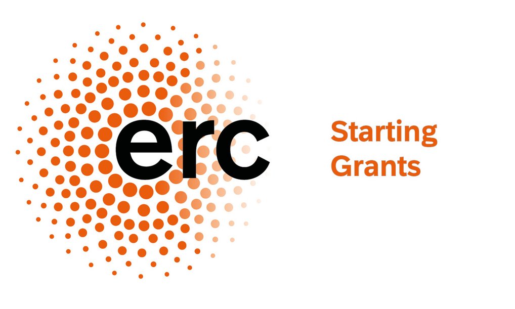 Das Bild zeigt das Logo des ERC. Rechts daneben sieht man den Schriftzug: "Starting Grants".