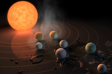 Hat der Gesteins-Exoplanet TRAPPIST-1 c eine Atmosphäre?