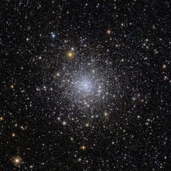 Globular cluster NGC 6397 – This sparkly image shows Euclid’s view on a globular cluster called NGC 6397. This is the second-closest globular cluster to Earth, located about 7800 light-years away. Globular clusters are collections of hundreds of thousands of stars held together by gravity. Currently no other telescope than Euclid can observe an entire globular cluster in one single observation, and at the same time distinguish so many stars in the cluster. These faint stars tell us about the history of the Milky Way and where dark matter is located. Globular cluster NGC 6397 – This sparkly image shows Euclid’s view on a globular cluster called NGC 6397. This is the second-closest globular cluster to Earth, located about 7800 light-years away. Globular clusters are collections of hundreds of thousands of stars held together by gravity. Currently no other telescope than Euclid can observe an entire globular cluster in one single observation, and at the same time distinguish so many stars in the cluster. These faint stars tell us about the history of the Milky Way and where dark matter is located.