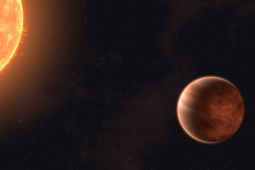 Wolken bedecken die Nachtseite des heißen Exoplaneten WASP-43b