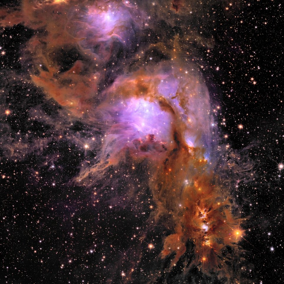 Impressive Euclid image of the star-forming region Messier 78 in the constellation Orion. M 78 is part of our home galaxy. Euclid data can therefore also be used for projects dedicated to researching our Milky Way system.