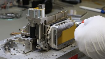 One of six flight model Precision Alignment Mechanisms (PAM) for the Coronagraph Instrument (CGI), a camera for the Nancy Grace Roman Space Telescope. The PAMs align and stabilise the optical elements of the CGI during observation. One of six flight model Precision Alignment Mechanisms (PAM) for the Coronagraph Instrument (CGI), a camera for the Nancy Grace Roman Space Telescope. The PAMs align and stabilise the optical elements of the CGI during observation.